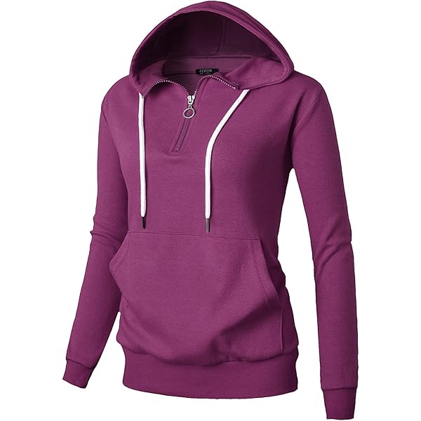 Lock and Love WSK954 Womens Active Fleece Zip Up Hoodie